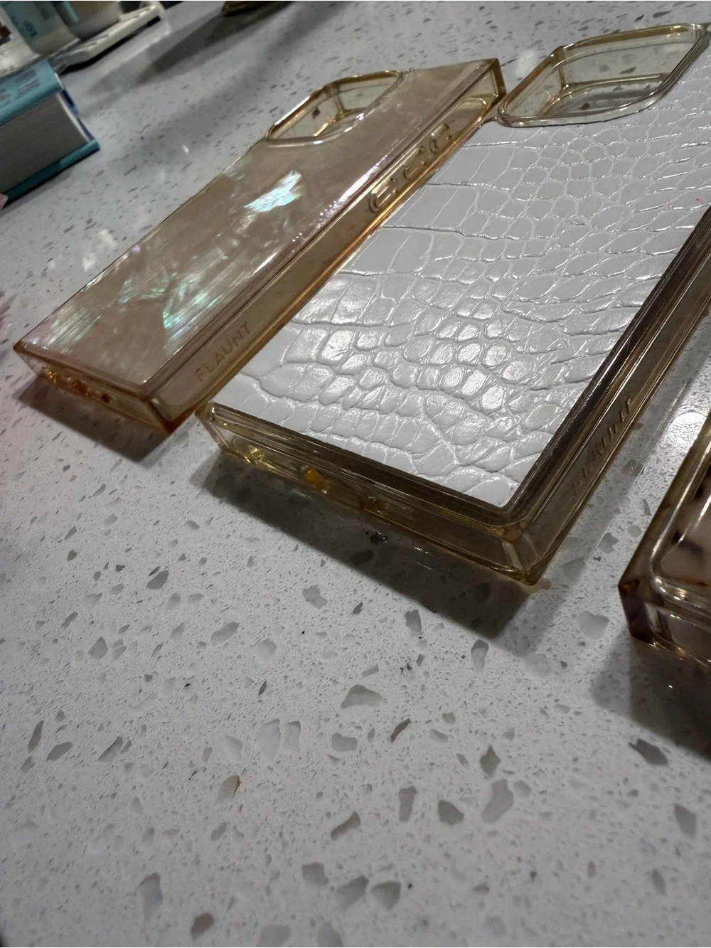 Premium Trio Phone Case Set — Iridescent, White Croc & Tortoiseshell Styles